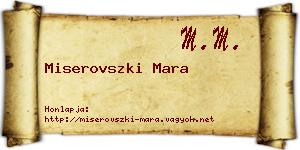 Miserovszki Mara névjegykártya